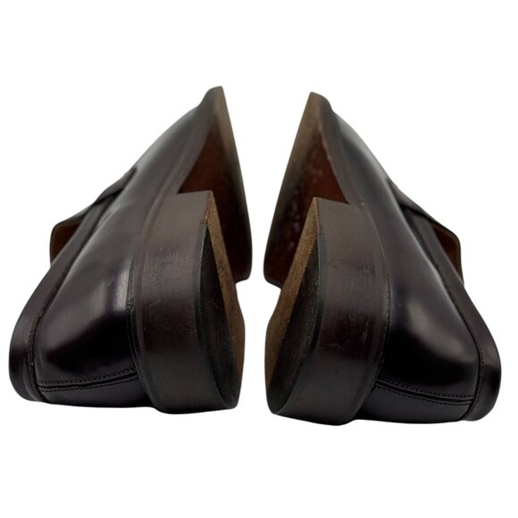 Coach Mens 12D Carson Slip-On Loafers Classic Dress Shoes Brown Leather Italy - Picture 12 of 16